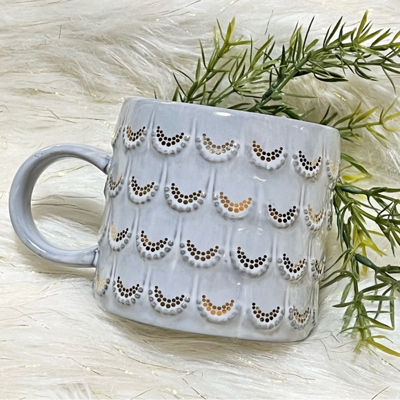 Starbucks 2016 10 oz Grayish Blue Mermaid tail Gold Accent Coffee Mug - Picture 10 of 10